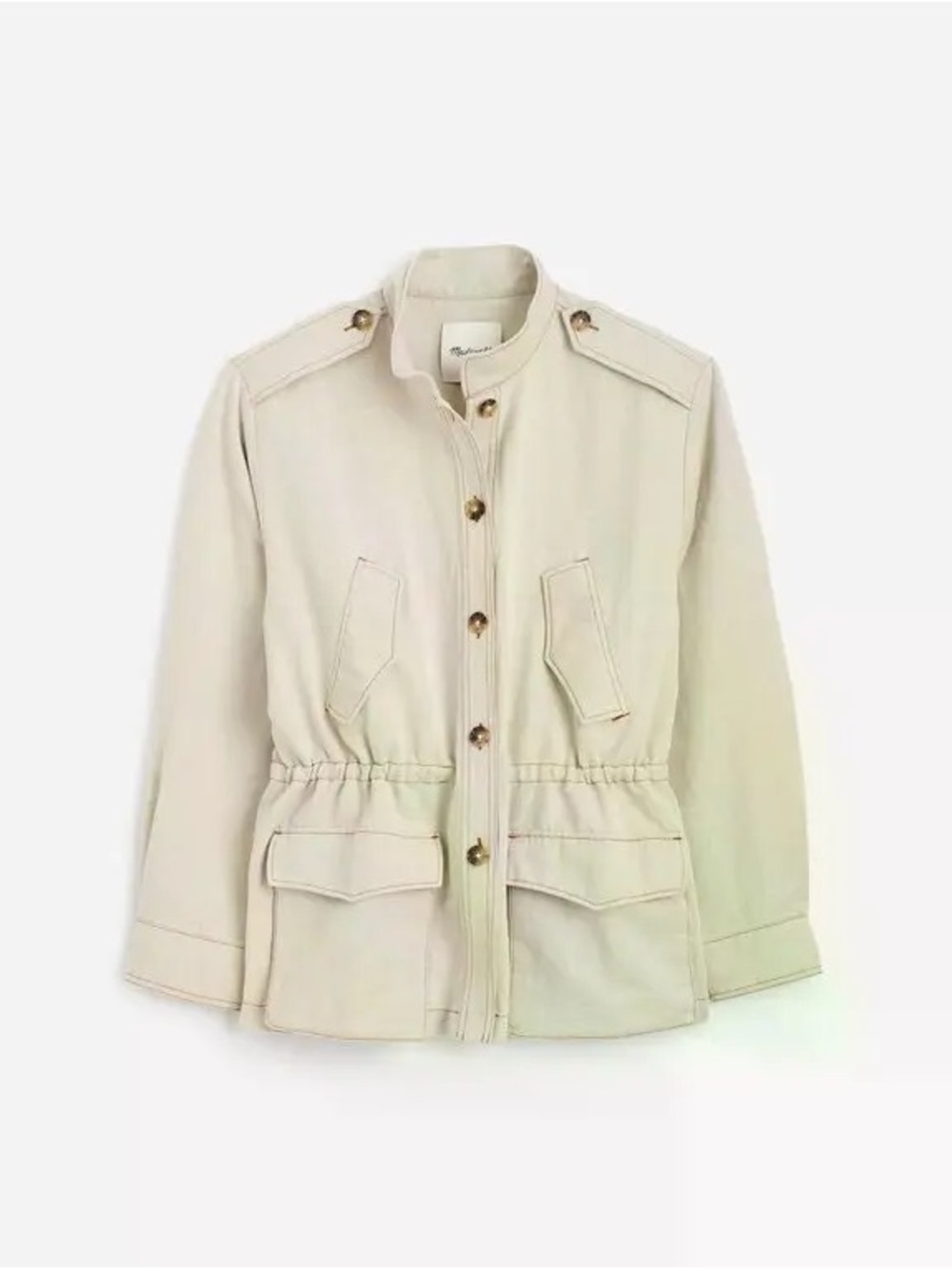 MADEWELL Cinched Utility Jacket In Italian Linen Twill